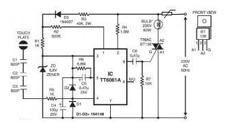PPTC在燈觸摸調光器電路中的應用 PPTC在燈觸摸調光器電路中的應用